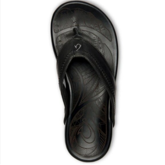 Olukai - Mens Hiapo Sandals, size 13 US mens, color black. - Picture 1 of 5